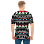 Pixel Christmas Santa Claus Print Men's T-Shirt