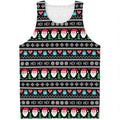 Pixel Christmas Santa Claus Print Men's Tank Top