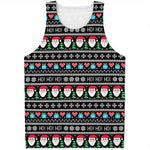 Pixel Christmas Santa Claus Print Men's Tank Top