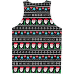 Pixel Christmas Santa Claus Print Men's Tank Top