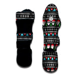 Pixel Christmas Santa Claus Print Muay Thai Shin Guard