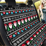 Pixel Christmas Santa Claus Print Pet Car Back Seat Cover