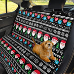 Pixel Christmas Santa Claus Print Pet Car Back Seat Cover