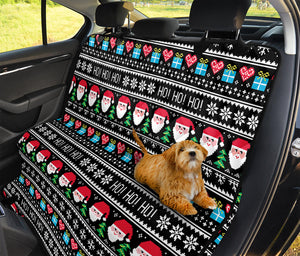 Pixel Christmas Santa Claus Print Pet Car Back Seat Cover