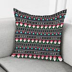 Pixel Christmas Santa Claus Print Pillow Cover