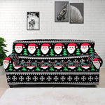 Pixel Christmas Santa Claus Print Sofa Cover