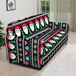 Pixel Christmas Santa Claus Print Sofa Cover