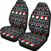 Pixel Christmas Santa Claus Print Universal Fit Car Seat Covers