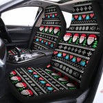 Pixel Christmas Santa Claus Print Universal Fit Car Seat Covers