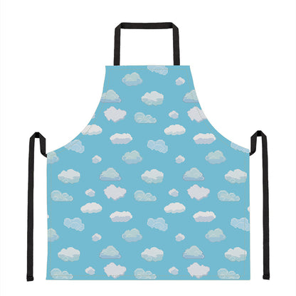 Pixel Cloud Pattern Print Apron