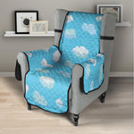 Pixel Cloud Pattern Print Armchair Protector