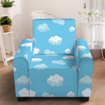 Pixel Cloud Pattern Print Armchair Slipcover