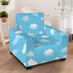 Pixel Cloud Pattern Print Armchair Slipcover