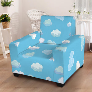 Pixel Cloud Pattern Print Armchair Slipcover