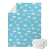 Pixel Cloud Pattern Print Blanket