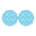 Pixel Cloud Pattern Print Car Coasters