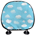 Pixel Cloud Pattern Print Car Headrest Covers