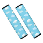 Pixel Cloud Pattern Print Car Seat Belt Covers