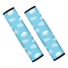 Pixel Cloud Pattern Print Car Seat Belt Covers