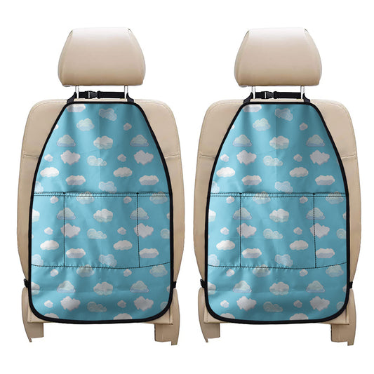 Pixel Cloud Pattern Print Car Seat Organizers