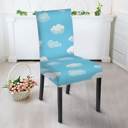Pixel Cloud Pattern Print Dining Chair Slipcover
