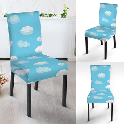 Pixel Cloud Pattern Print Dining Chair Slipcover