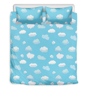 Pixel Cloud Pattern Print Duvet Cover Bedding Set