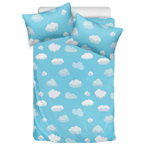 Pixel Cloud Pattern Print Duvet Cover Bedding Set