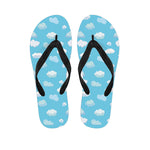 Pixel Cloud Pattern Print Flip Flops