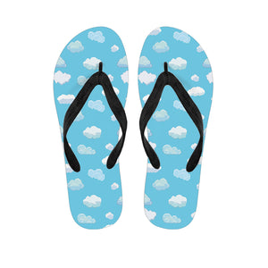 Pixel Cloud Pattern Print Flip Flops