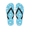 Pixel Cloud Pattern Print Flip Flops