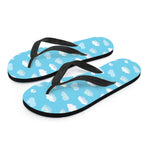 Pixel Cloud Pattern Print Flip Flops