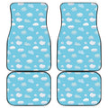 Pixel Cloud Pattern Print Front and Back Car Floor Mats