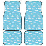 Pixel Cloud Pattern Print Front and Back Car Floor Mats