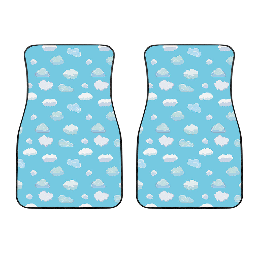 Pixel Cloud Pattern Print Front Car Floor Mats
