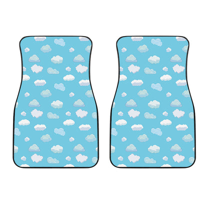Pixel Cloud Pattern Print Front Car Floor Mats