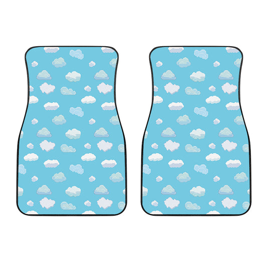 Pixel Cloud Pattern Print Front Car Floor Mats