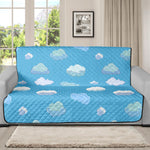 Pixel Cloud Pattern Print Futon Protector