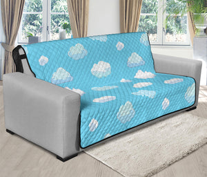 Pixel Cloud Pattern Print Futon Protector