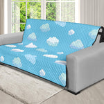 Pixel Cloud Pattern Print Futon Protector