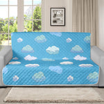 Pixel Cloud Pattern Print Futon Protector