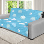 Pixel Cloud Pattern Print Futon Protector