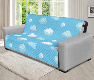 Pixel Cloud Pattern Print Futon Protector