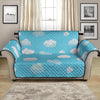 Pixel Cloud Pattern Print Loveseat Protector