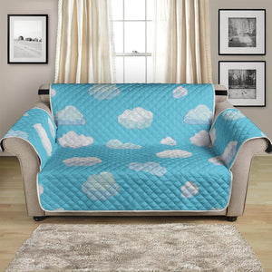 Pixel Cloud Pattern Print Loveseat Protector