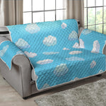 Pixel Cloud Pattern Print Loveseat Protector