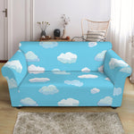 Pixel Cloud Pattern Print Loveseat Slipcover