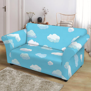 Pixel Cloud Pattern Print Loveseat Slipcover