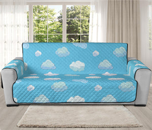 Pixel Cloud Pattern Print Oversized Sofa Protector