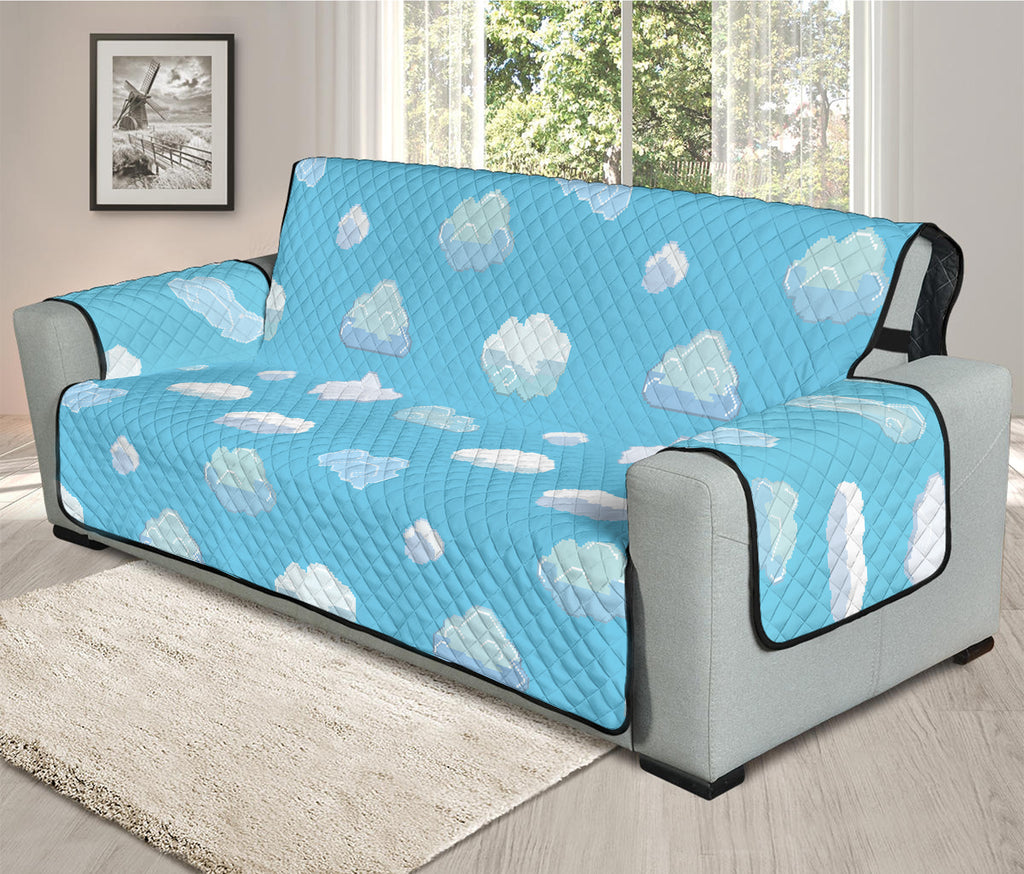 Pixel Cloud Pattern Print Oversized Sofa Protector